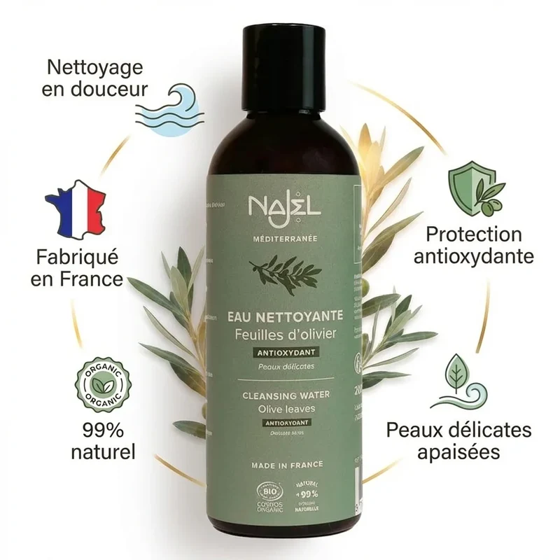 Eau tonique de Feuille d'Olivier bio - 200 ml - Najel