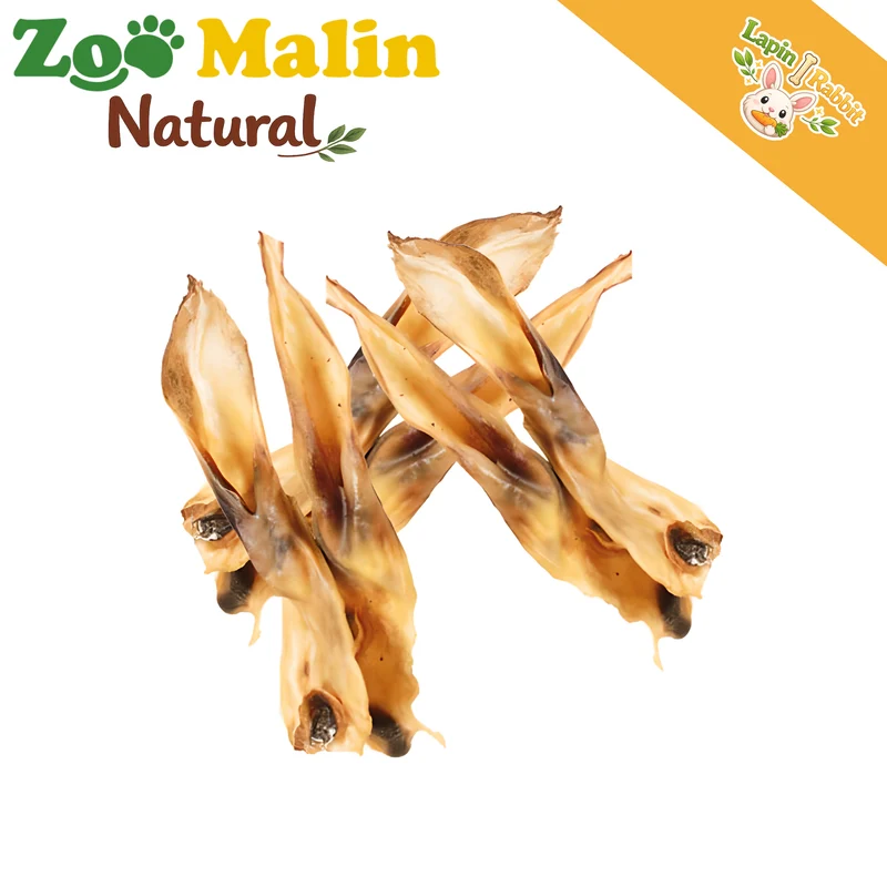 Oreilles de lapin sans poils Friandise Naturelle pour Chiens