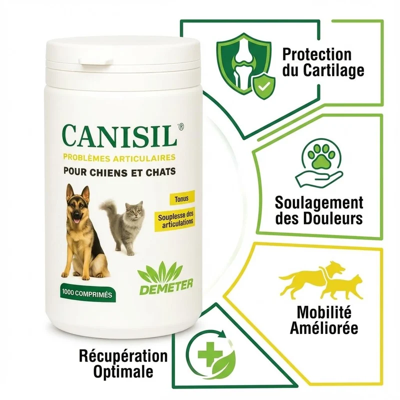 Canisil 1000 comprimés - Anti-inflammatoire Arthrose Chien & Chat - Labo Demeter