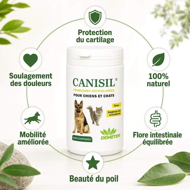Canisil 1000 comprimés - Anti-inflammatoire Arthrose Chien & Chat - Labo Demeter