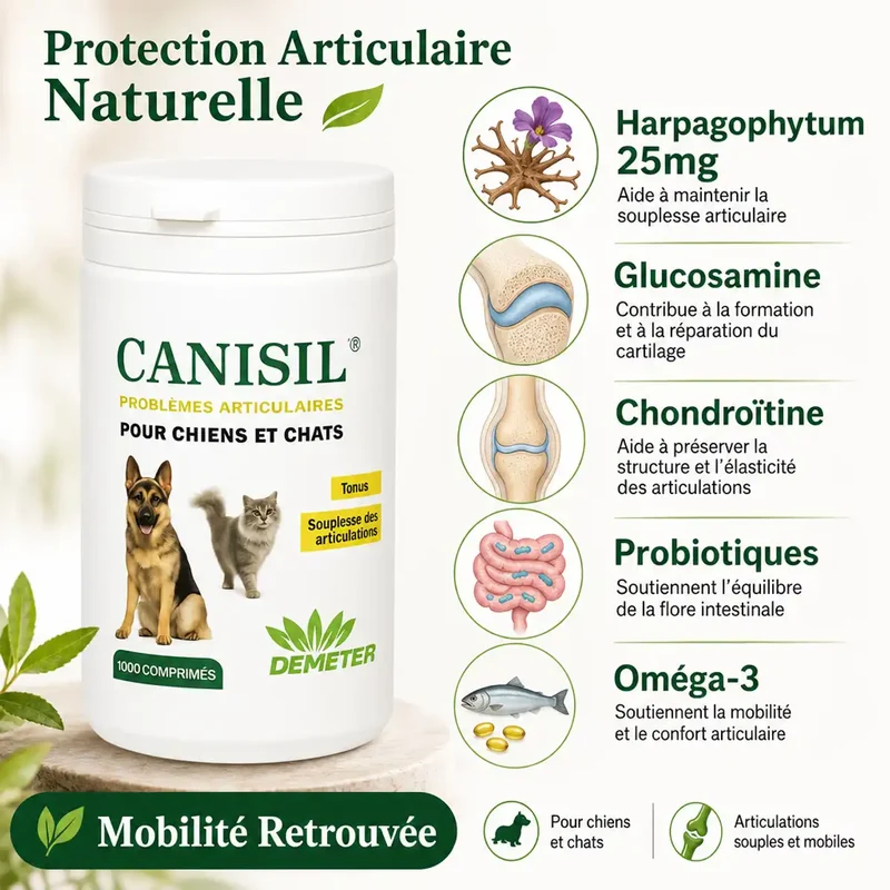 Canisil 1000 comprimés - Anti-inflammatoire Arthrose Chien & Chat - Labo Demeter