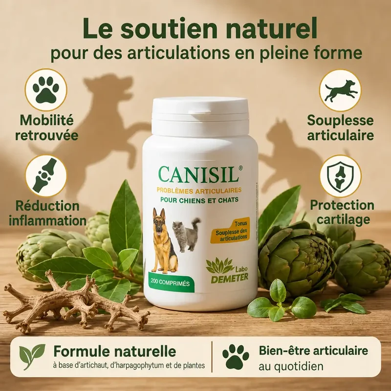 Canisil 200 comprimés - Anti-inflammatoire Arthrose Chien & Chat - Labo Demeter