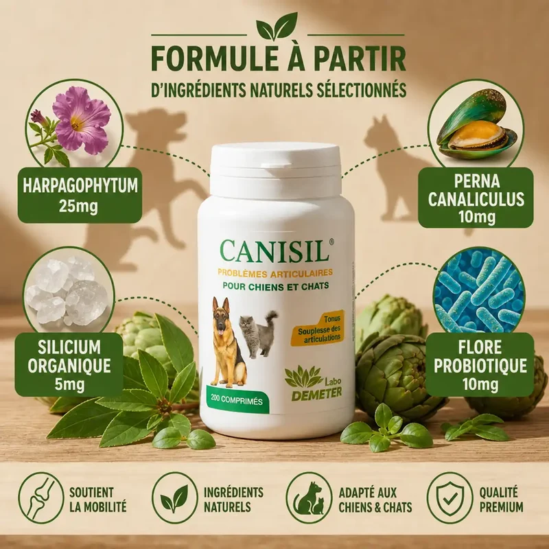Canisil 200 comprimés - Anti-inflammatoire Arthrose Chien & Chat - Labo Demeter
