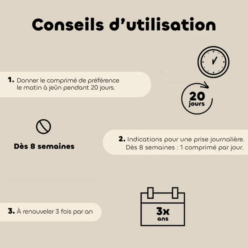 Probiotiques Régul'transit pour Chiot & chien - 20 comprimés - Biovetol