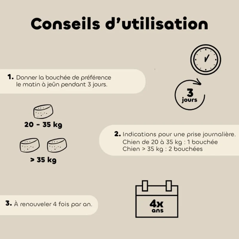 Bouchées Alt'Vers Bio contre les vers intestinaux - Grand chien