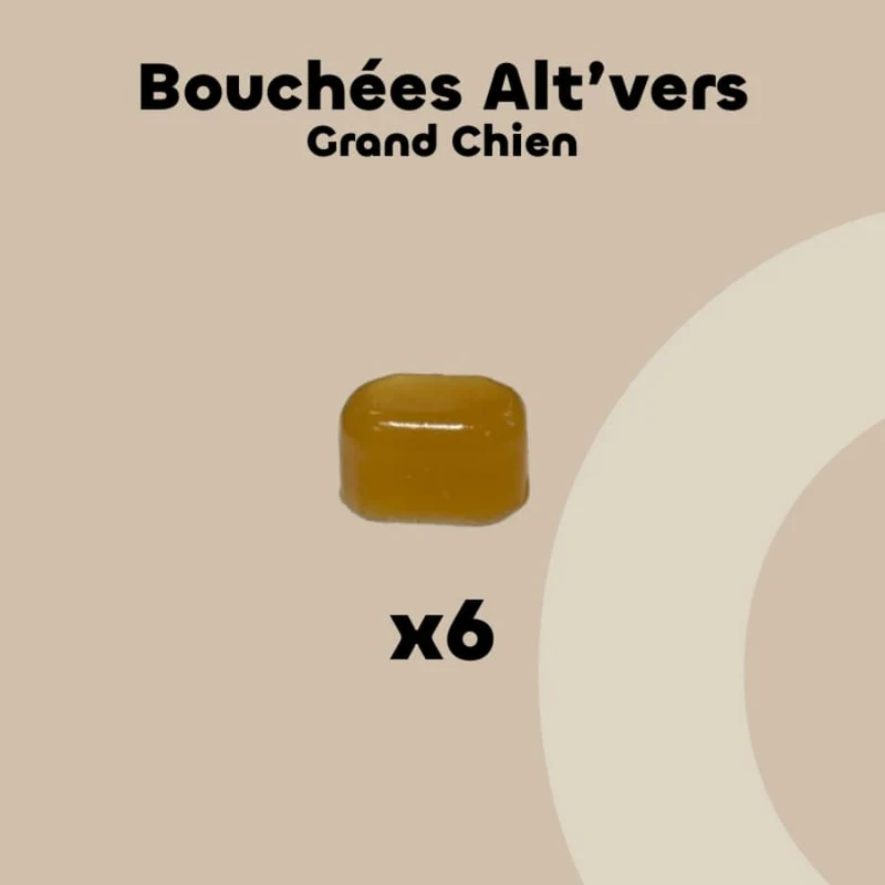 Bouchées Alt'Vers Bio contre les vers intestinaux - Grand chien