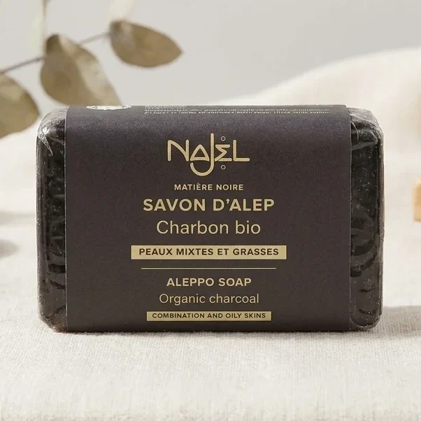 Savon d'Alep au Charbon Bio - Najel - 100 g