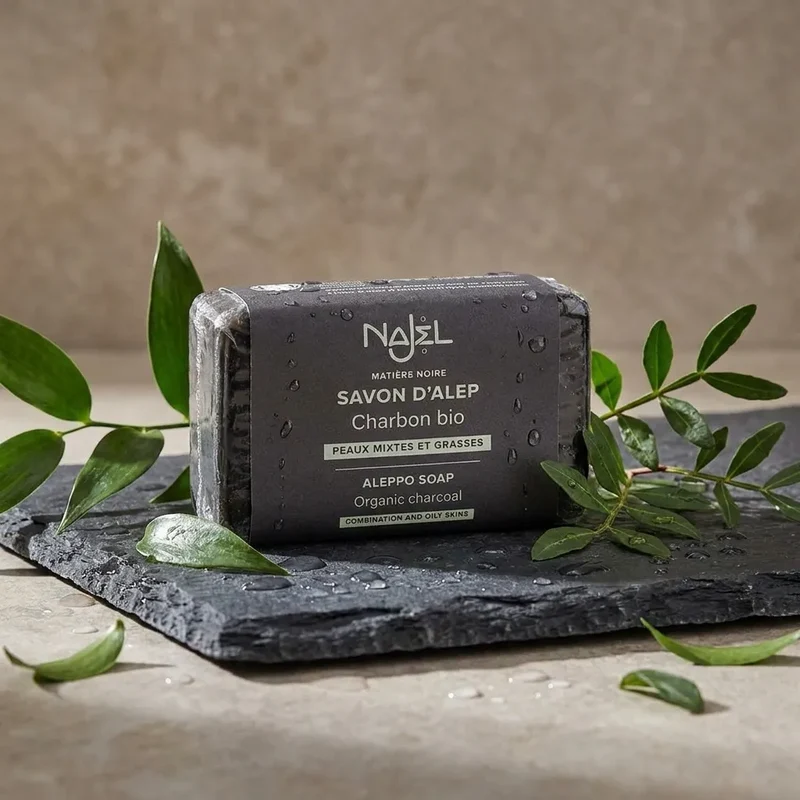 Savon d'Alep au Charbon Bio - Najel - 100 g