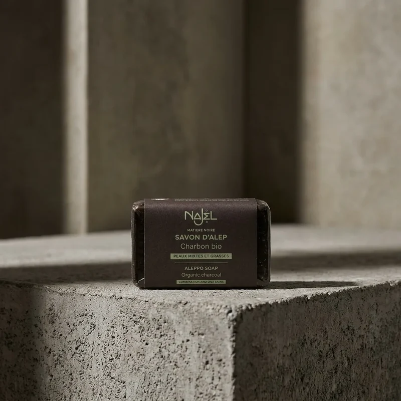 Savon d'Alep au Charbon Bio - Najel - 100 g