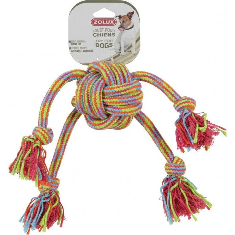 ZOLUX Jouet corde pieuvre multicolore pour chien 43cm
