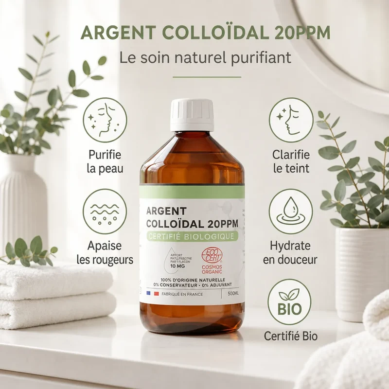 Argent Colloïdal bio 20 ppm - 500ml / 1L – Dr Theiss