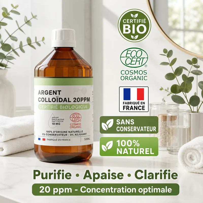 Argent Colloïdal bio 20 ppm - 500ml / 1L – Dr Theiss