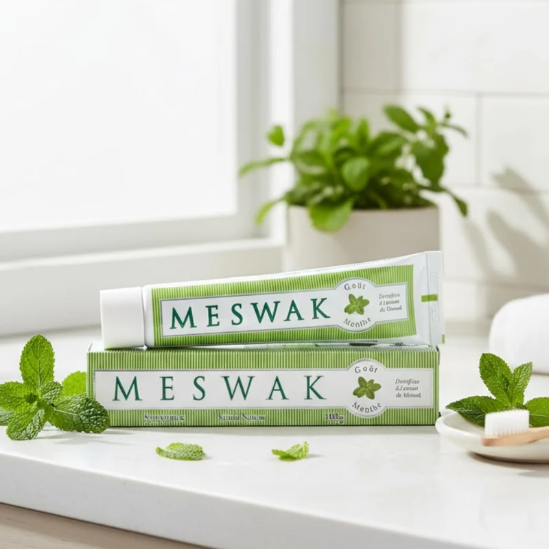 Dentifrice Meswak Ayurvédique - Goût menthe - 100g - Kerala Nature