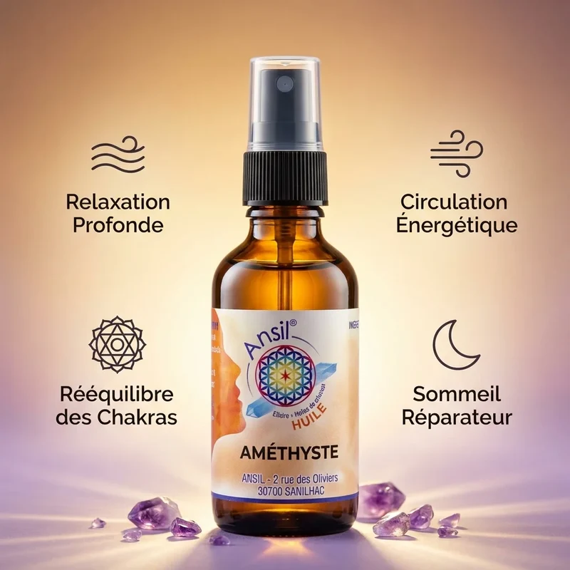 Améthyste (huile de cristal) - 50 ml - Ansil