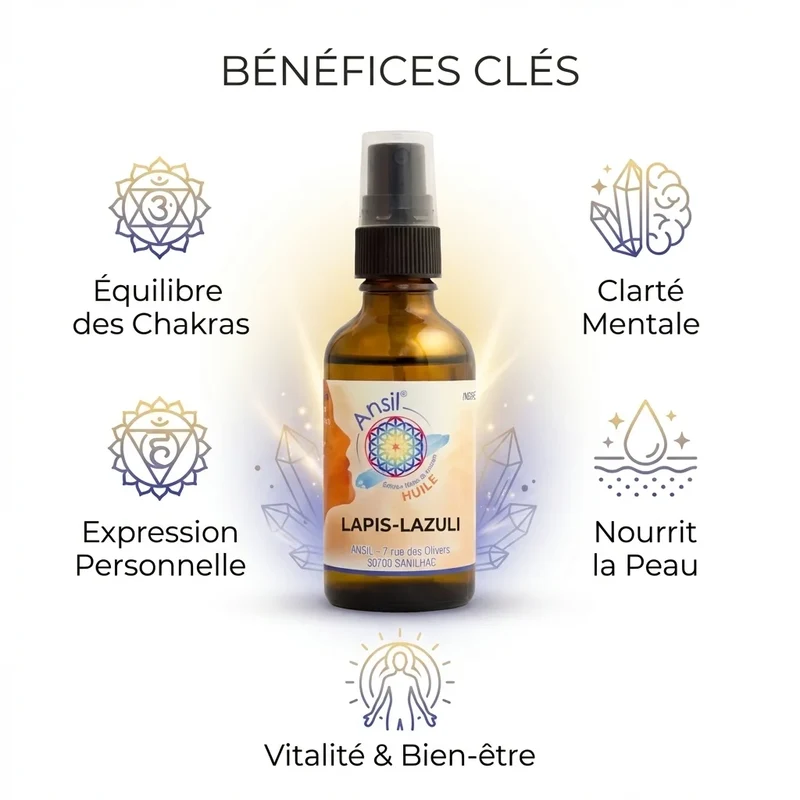 Lapis-Lazuli (huile de cristal) - 50 ml - Ansil