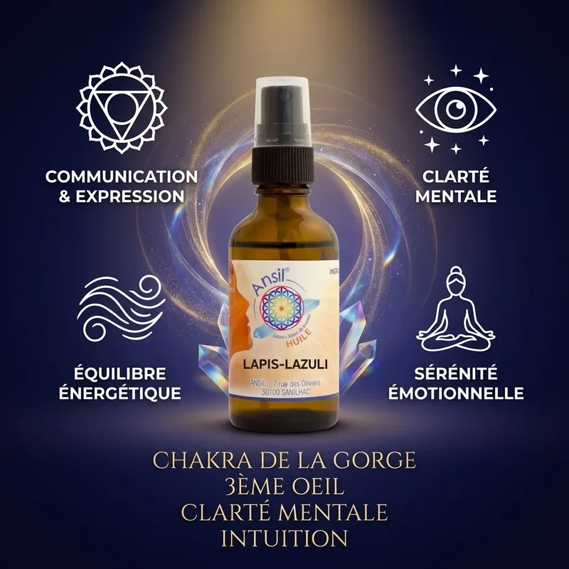 Lapis-Lazuli (huile de cristal) - 50 ml - Ansil