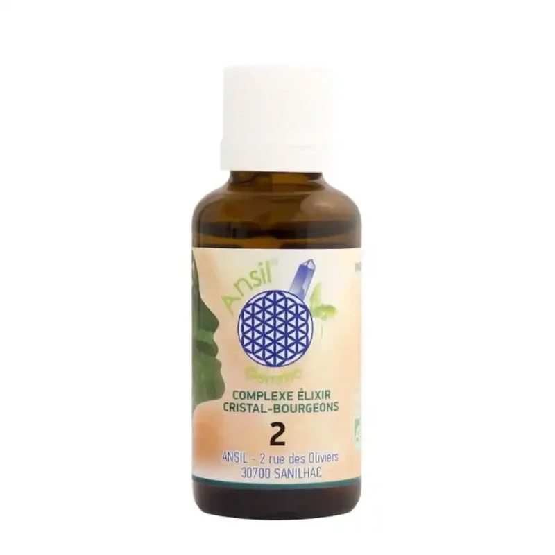 ANSIL Complexe bio n°2 de Cristal de roche, Ronce, Sapin et Chêne