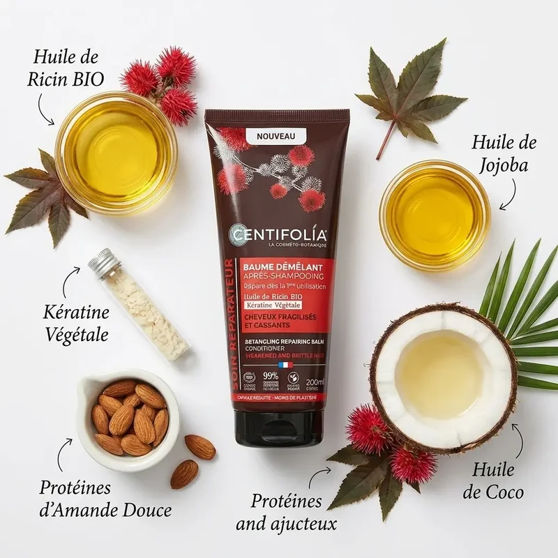 Baume Démêlant Réparateur Après-Shampoing Bio - 200ml - Centifolia