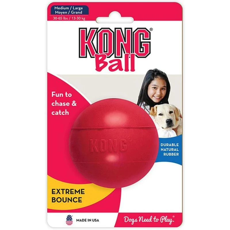 KONG Balle en caoutchouc avec trou – Taille L