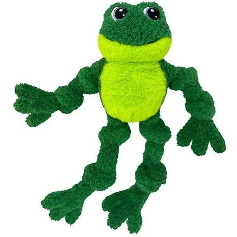 KONG Knots Frog L/XL Jouet peluche grenouille corde résistante pour chien moyen et grand