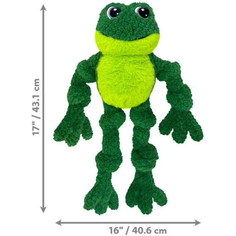 KONG Knots Frog L/XL Jouet peluche grenouille corde résistante pour chien moyen et grand