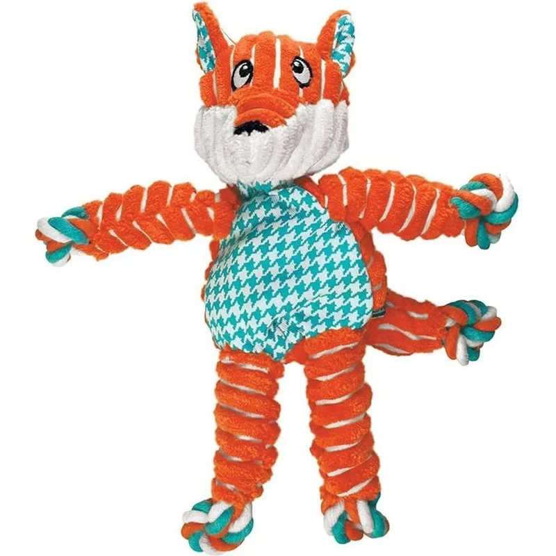 KONG Floppy Knots Fox S/M Jouet Peluche Renard Petit/Moyen Chien