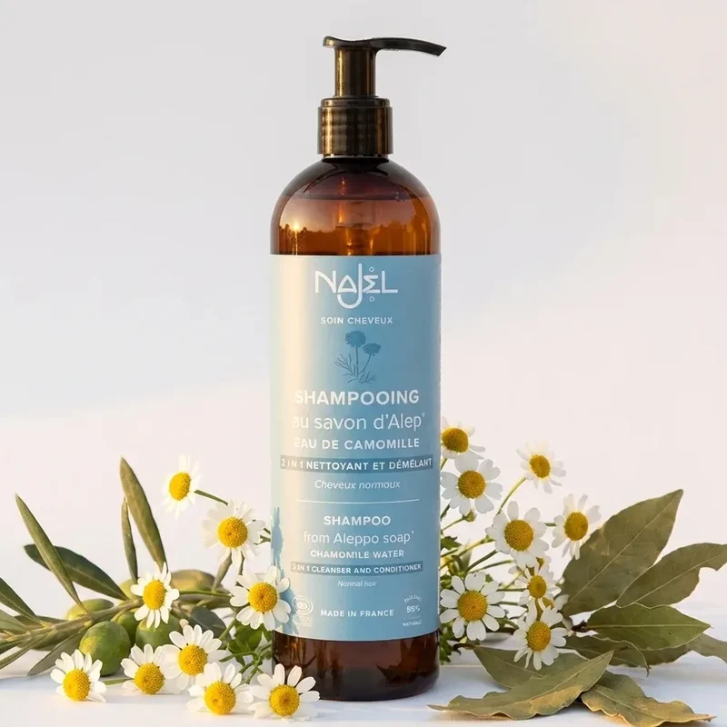 Shampooing 2en1 au Savon d'Alep & Camomille Bio 500ml - Cheveux normaux - Najel