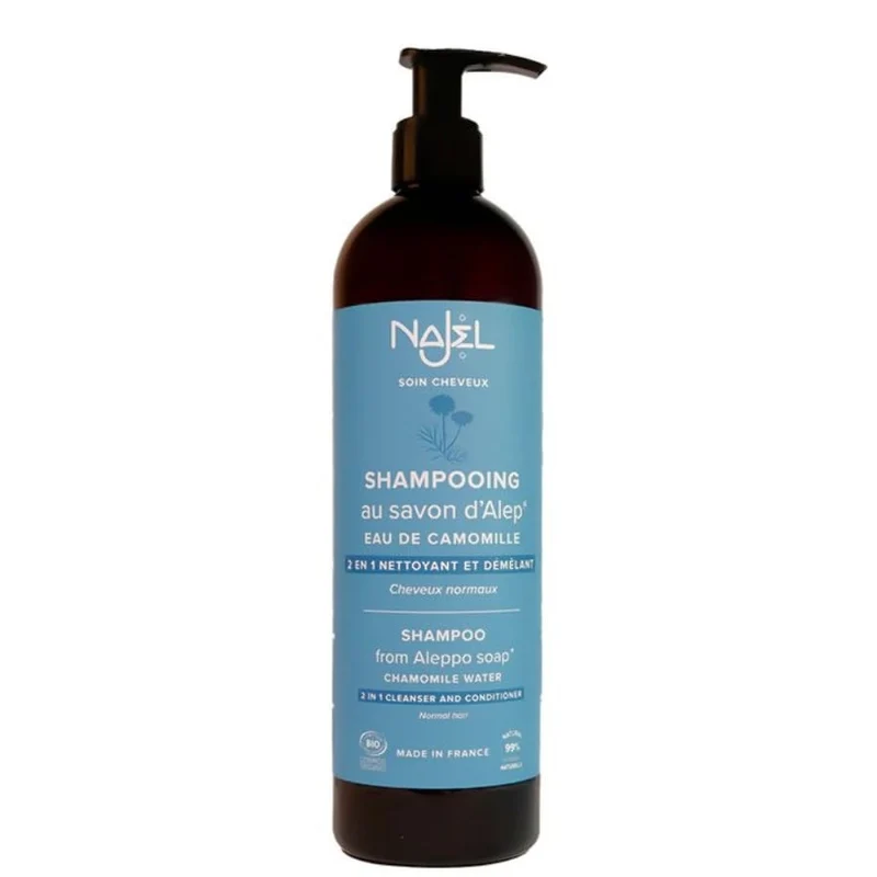 Shampooing 2en1 au Savon d'Alep & Camomille Bio 500ml - Cheveux normaux - Najel