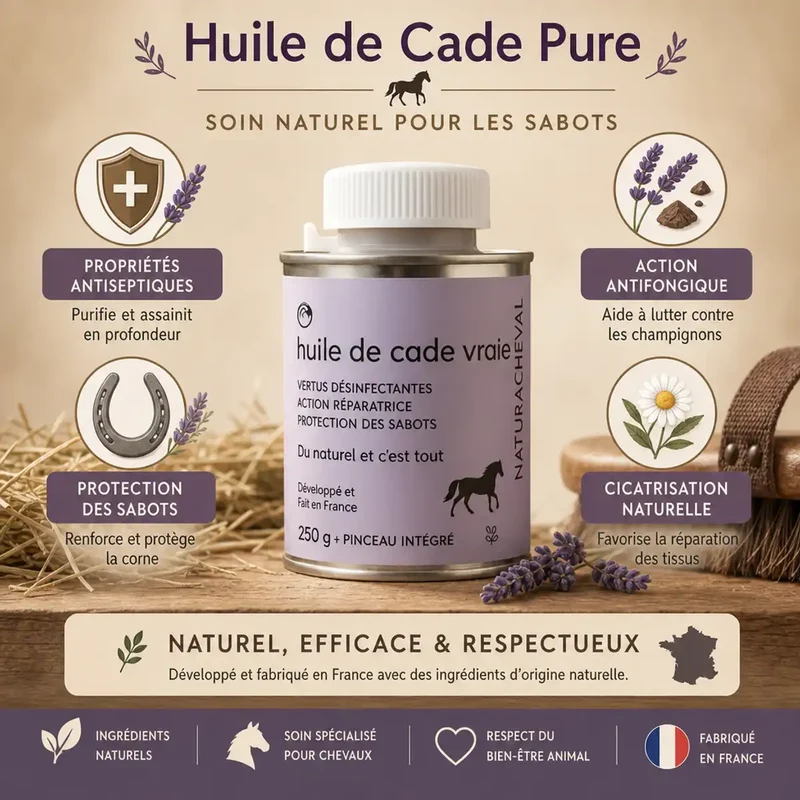 Huile de Cade Vraie pour Cheval - Equi'soin - Naturacheval 250g