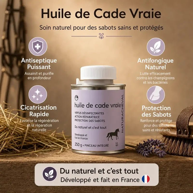 Huile de Cade Vraie pour Cheval - Equi'soin - Naturacheval 250g