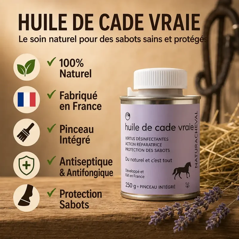 Huile de Cade Vraie pour Cheval - Equi'soin - Naturacheval 250g