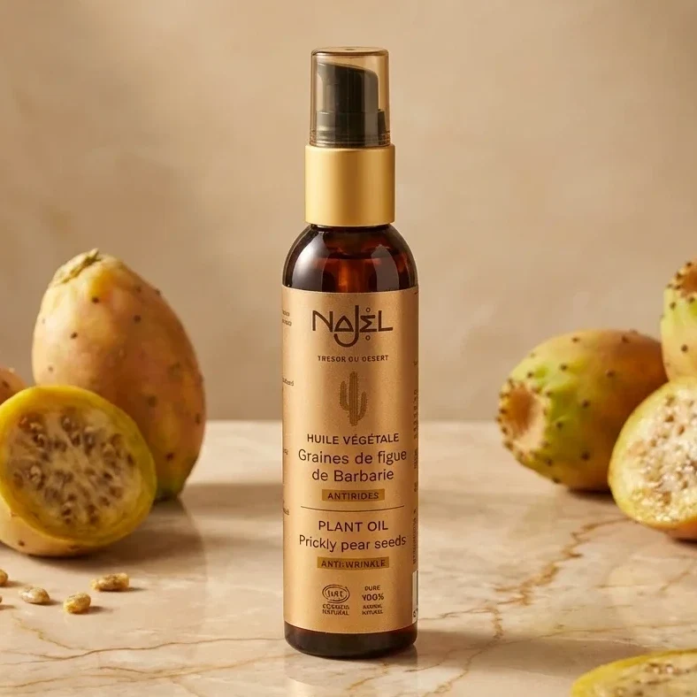 Huile Végétale de Graines de Figue de Barbarie Bio - 80 ml - Najel
