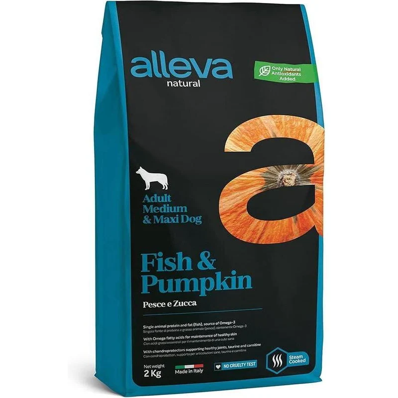 ALLEVA Natural Poisson et Potiron Chien Adulte Medium/Maxi