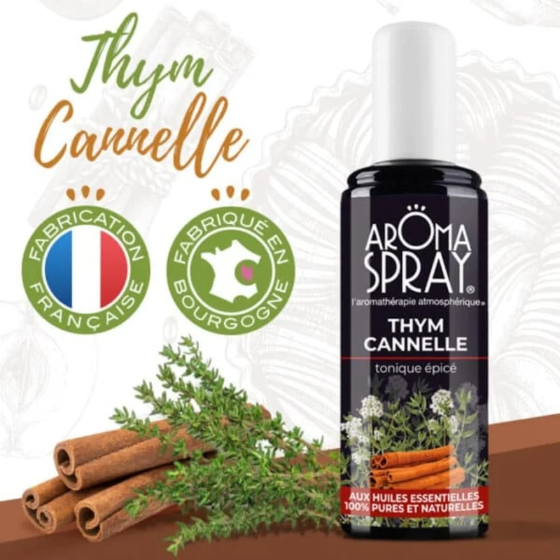 Aromaspray Thym Cannelle 100 ml - Tonique Epicé
