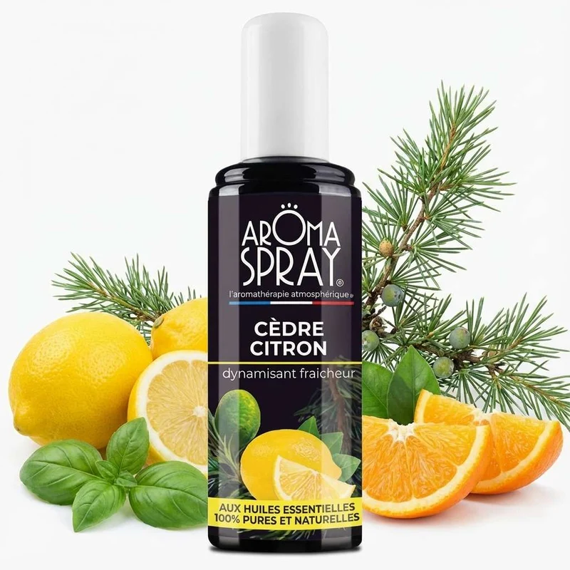 Aromaspray Cèdre Citron 100 ml - Dynamisant fraîcheur