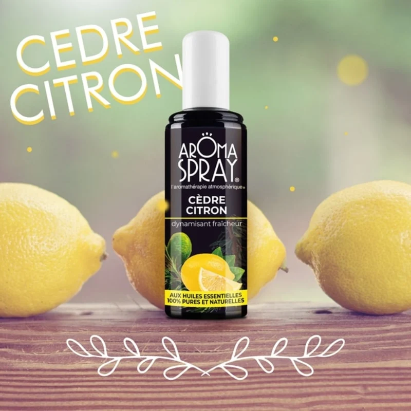 Aromaspray Cèdre Citron 100 ml - Dynamisant fraîcheur