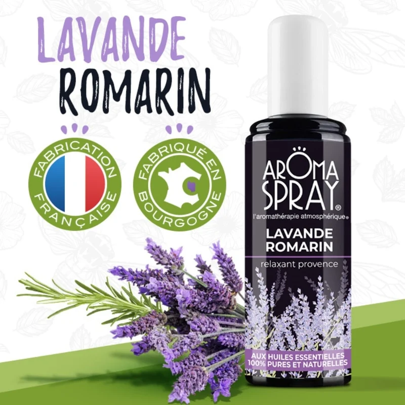 Aromaspray Lavande Romarin 100 ml - Relaxant Provence