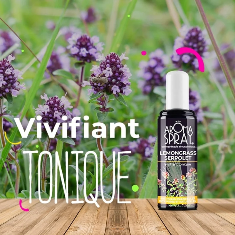Aromaspray Lemongrass Serpolet 100 ml - Vivifiant tonique