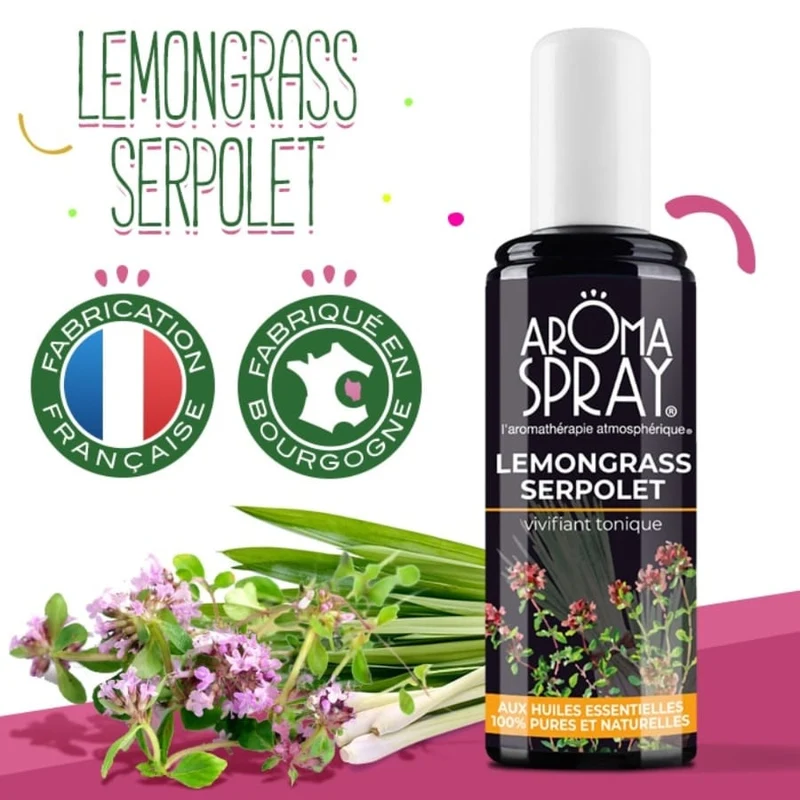 Aromaspray Lemongrass Serpolet 100 ml - Vivifiant tonique