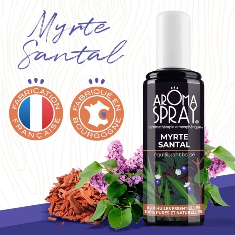 Aromaspray Myrte Santal 100 ml - Equilibrant boisé