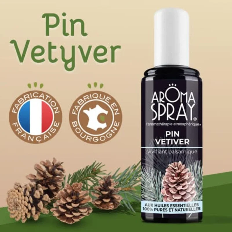 Aromaspray Pin Vetiver 100 ml - Vivifiant Balsamique