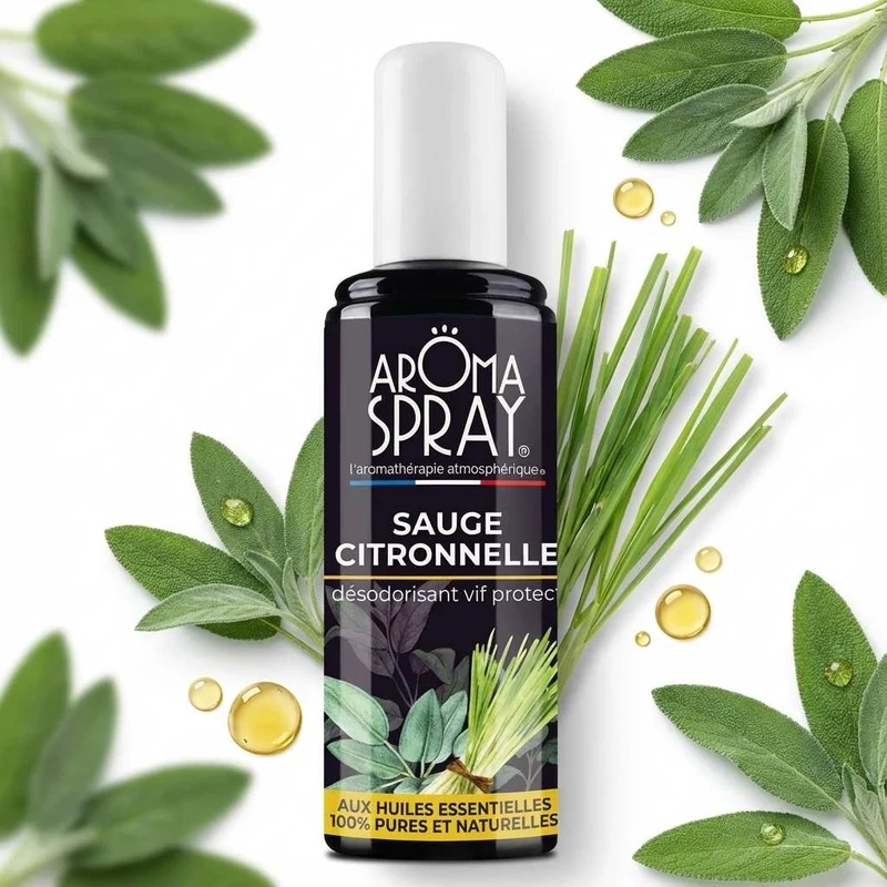 Aromaspray Sauge Citronnelle 100 ml - Désodorisant Vif'Protect