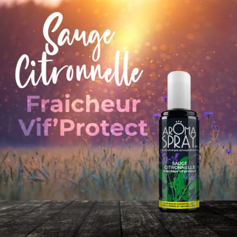 Aromaspray Sauge Citronnelle 100 ml - Désodorisant Vif'Protect