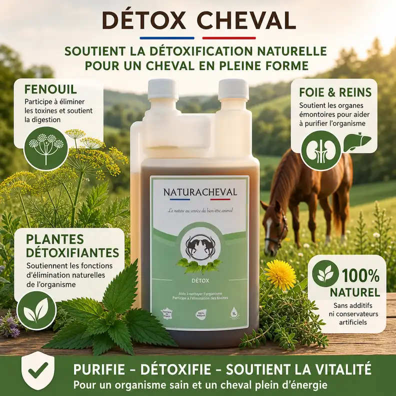 Detox Cheval - Draine et Purifie l'organisme - Naturacheval 1 L