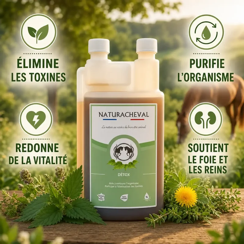 Detox Cheval - Draine et Purifie l'organisme - Naturacheval 1 L