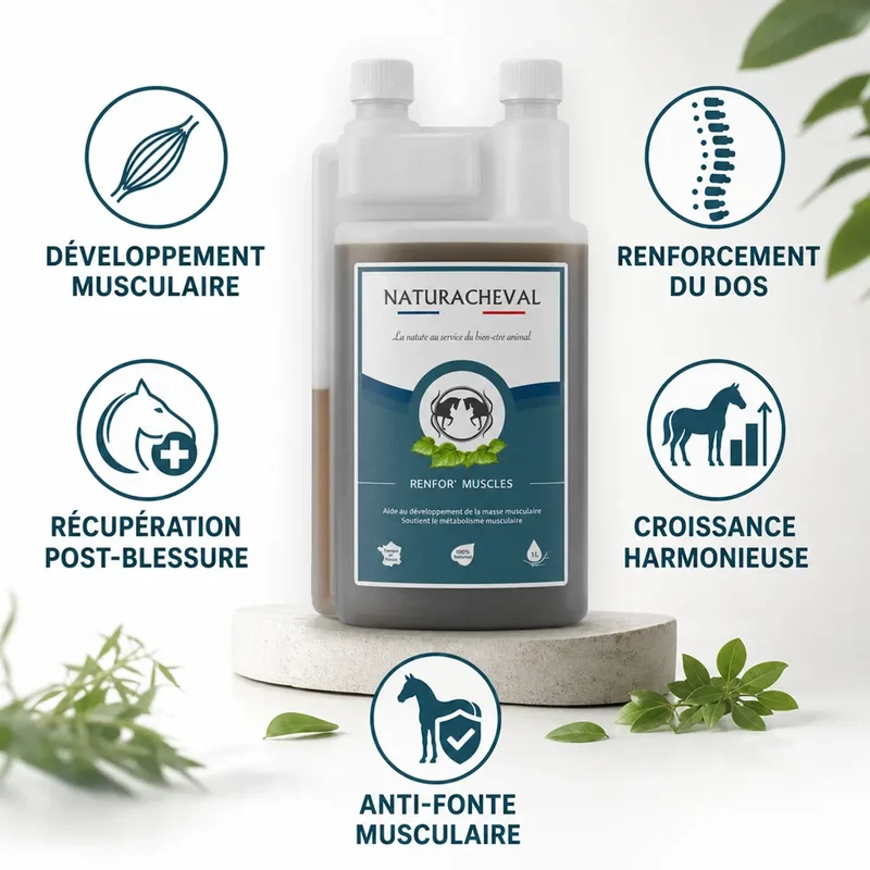 Renfor'Muscles Cheval - Développement & Soutien Musculaire - Naturacheval 1 L