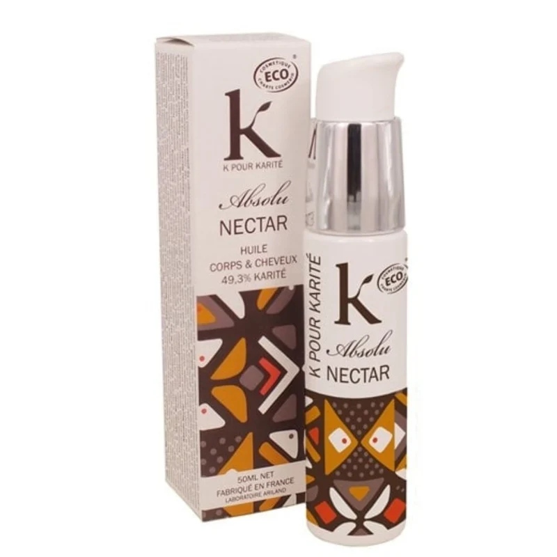 Absolu Nectar - Huile Corps & Cheveux 49,3% de Karité - 50ml K pour Karité