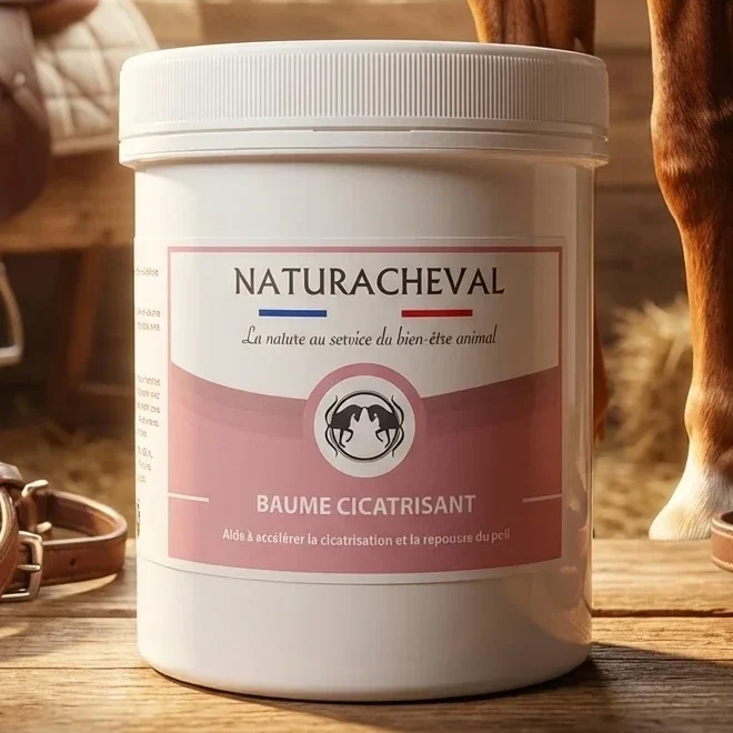 Baume cicatrisant - Accélère la cicatrisation & la repousse du poil - 500 g - Naturacheval