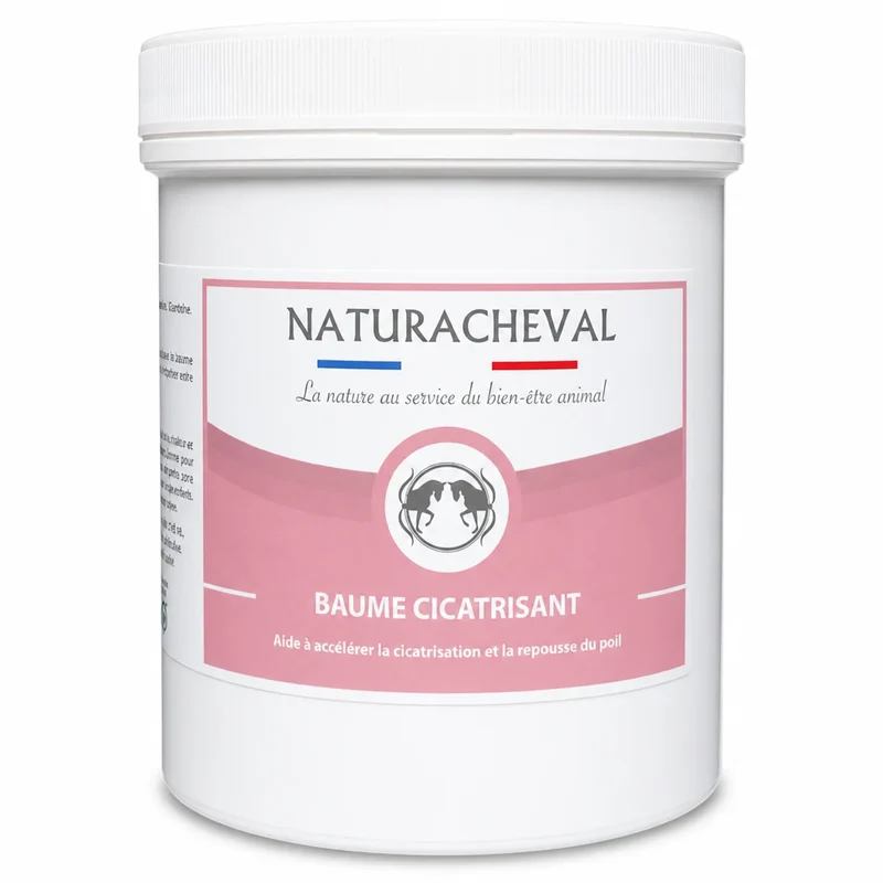 Baume cicatrisant - Accélère la cicatrisation & la repousse du poil - 500 g - Naturacheval