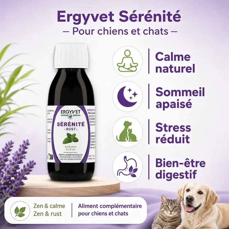Ergyvet Sérénité - Zen et Calme Chien et Chat - 100 ml